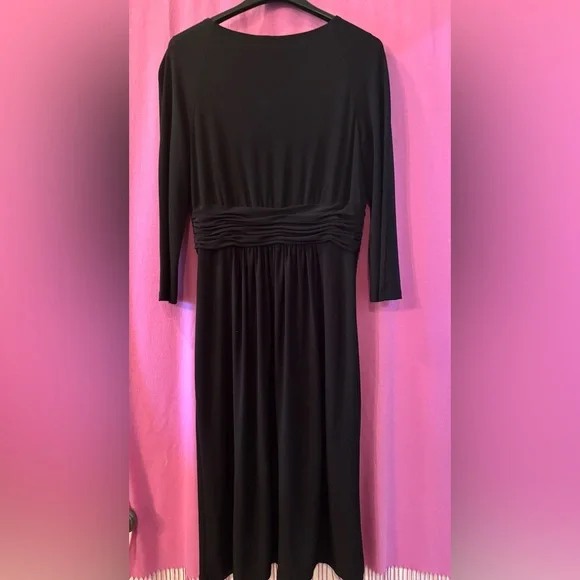 Jones New York black dress with slip Size 12 - Picture 2 of 7